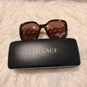 Versace Tortoiseshell Brown Gradient Oversized Sunglasses